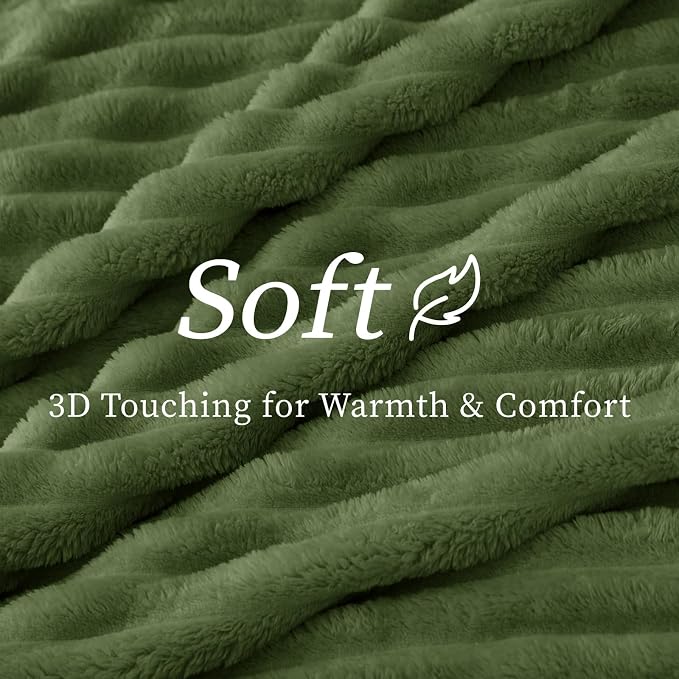 BEDELITE Ribbed Fleece Throw Blanket - Image 4