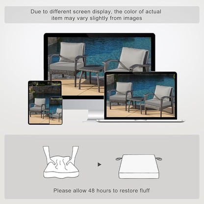 Favoyard Patio Chair Cushions 22 x 22 x 3 Inch Waterproof Outdoor Seat Cushions - Image 7
