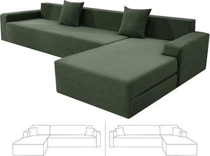 ZNSAYOTX Sectional Couch Covers, Stretch Jacquard Slipcovers by ZNSAYOTX