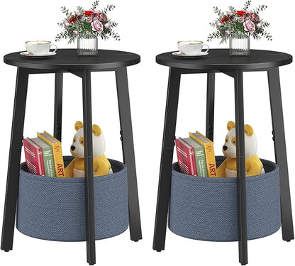 sthmec Small Round Side End Table Set of 2 by Unknown