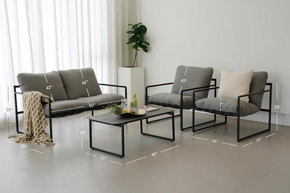 Grand Patio 4-Piece Modern Outdoor Furniture Set, Patio Sofa - Image 5