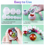 LET'S RESIN 9 Pcs Sphere Silicone Molds for Resin, Upgraded Seamless 3D Sphere Resin Molds Silicone,Large Round Ball Epoxy Resin Molds for Flowers Preservation,Resin Casting, Soap, Candle