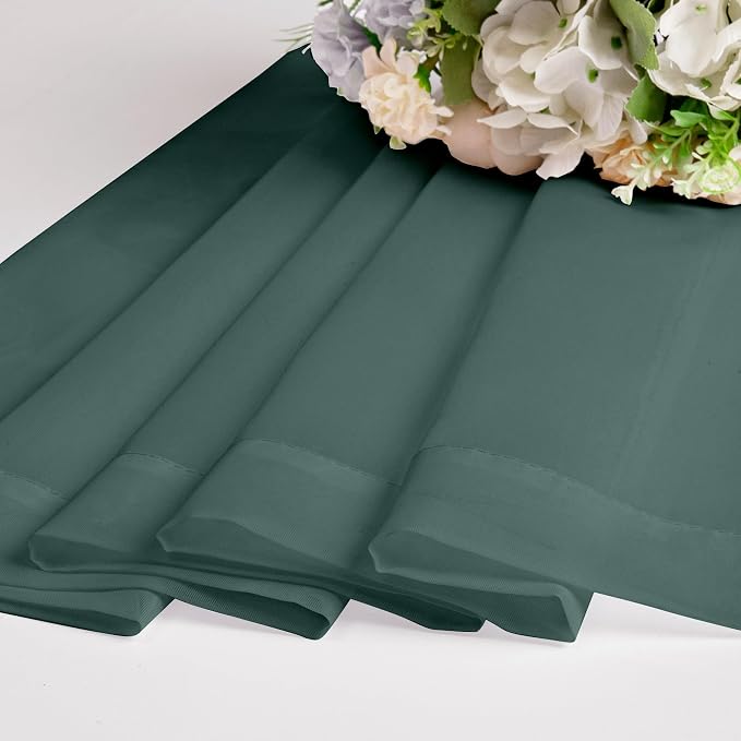 Chyhomenyc Sheer Hunter Green Curtains 90 inches Long 2 Panels, Light Filtering - Image 9