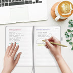 &And Per Se Lined Journal Notebook, 160 Pages, A5 5.7 x 8 inches College Ruled Thick Paper Notebook Journals for Writing, Hardcover Notebooks for Women Men Office School (1 Pack, Grey)