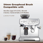 Espresso Coffee Machine Cleaning Brush Wood grain color espresso machine electric cleaning brush 360° Totally enclosed cleaning espresso brush Compatible with 54mm Breville Machines