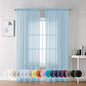 Chyhomenyc Light Blue Sheer Curtains 72 Inch Length 2 Panels, Light Filtering by Chyhomenyc