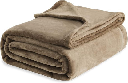 Bedsure GentleSoft Fleece Blankets King Size Camel by Unknown