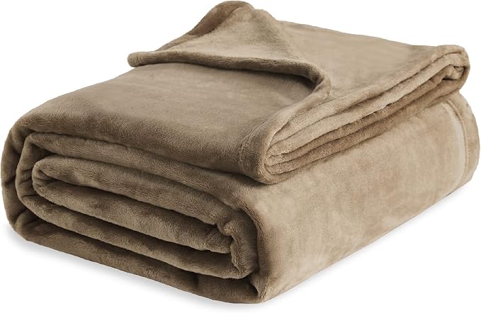 Bedsure GentleSoft Fleece Blankets Queen Size Camel by Unknown