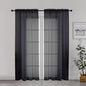 Chyhomenyc Black Sheer Curtain 72 Inches Length 2 Panels, Voile Rod Pockets by Chyhomenyc