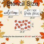 Fall Stencils for Door Mats 27”x14” Fall Doormat Stencils Pumpkin Stencil Templates for Doormat Wood Signs DIY Crafts Decor
