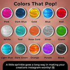 Bulk (20g) Rose Gold Luster Dust Edible Glitter for Cocktails | Premium Edible Rose Gold Luster Dust for Cake Decorations - Pink Edible Glitter for Drinks Cupcakes Cookies Cakes Food Paint