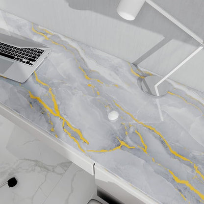 White Gold Marble Contact Paper - Image 8