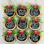 Christmas Stencils for Painting on Wood Slice,58pcs Small Christmas Stencil Xmas Holiday Templates