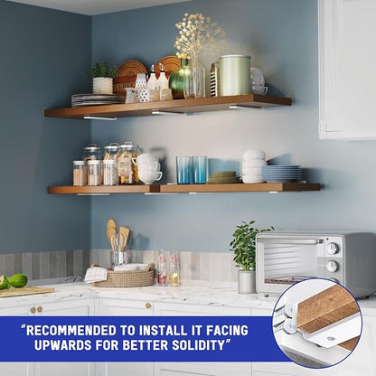 Goovilla Shelf Bracket, Heavy Duty Floating Shelf Brackets 8 inch Long - Image 2