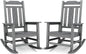 SERWALL Oversized Outdoor Rocking Chair Set of 2, All Weather Patio Rocking by SERWALL