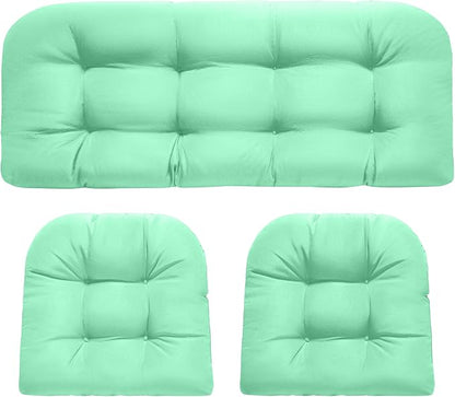 DANGHOOGY Wicker Chair Cushions, Waterproof Outdoor Loveseat Cushions by DANGHOOGYFurnitureCushions