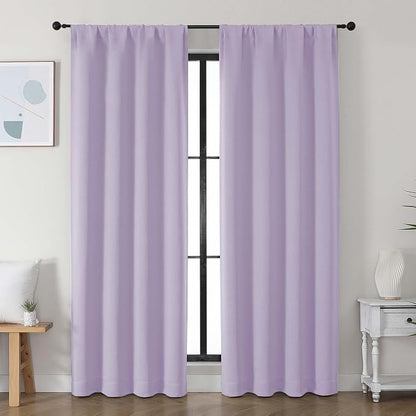 Simplebrand Ava Lilac Blackout Curtains by Simplebrand