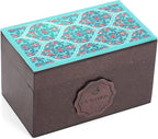 Octavius Assorted Tea Gift Set | 6 Assorted Black & Green Teas | 30 Teabags | Wooden Tea Sampler Pack w/Ornate Floral Design | Pack of 2 | Mothers Day Tea Gift Box