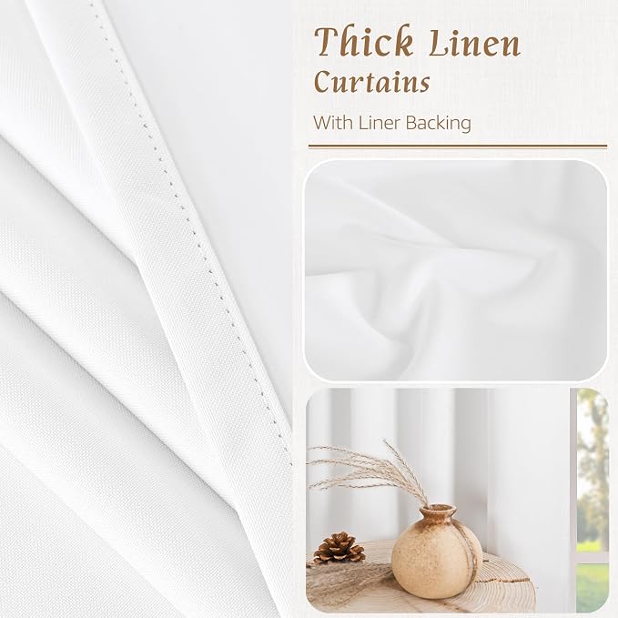 Linen 100% Blackout Window Curtains - Image 8