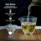 iTeaworld Jasmine Oolong Loose Leaf Tea, Fujian Anxi Tieguanyin Whole Leaf, Natural Jasmine Aroma, No Sugar & Additives, Hot & Cold Brew, Sealed Bag, 3.52oz