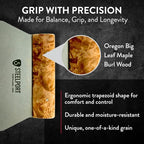STEELPORT Bench Scraper | USA Made Premium Stainless Steel Dough Cutter & Shaper | Ideal as Bread, Pizza, Pastry Cutter | 18 Gauge Steel Blade, Tapered Oregon Maple Burl Handle | Home & Commercial Use
