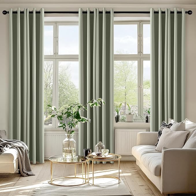 MIULEE Blackout Curtains for Bedroom 2 Panels 40 x 84 Inch Long Sage Green | - Image 6