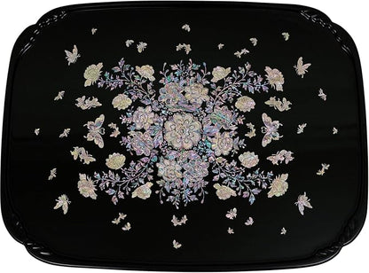 February Mountain Mother of Pearl Folding Table Handmade Bedroom Table - Image 2
