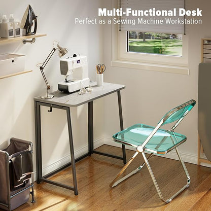 WOHOMO Small Foldable Computer Desk Writing Study Desk Easy Assembly - Image 6