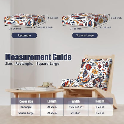 8Pcs Outdoor Cushion Covers, Stretch Patio Furniture Couch Chair Slipcovers | - Image 2