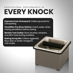 Rattleware Stainless Steel Knock Box - Perfect for Home, Cafe, Restaurant, Hotel, Office, or Commercial Establishment - Heavy Duty Knock Box Trusted By Baristas Worldwide (7.5" x 7" x 4")