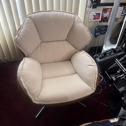 BESTANO Swivel Accent Chair, Chenille Upholstered Modern Living Room Chair - Image 8