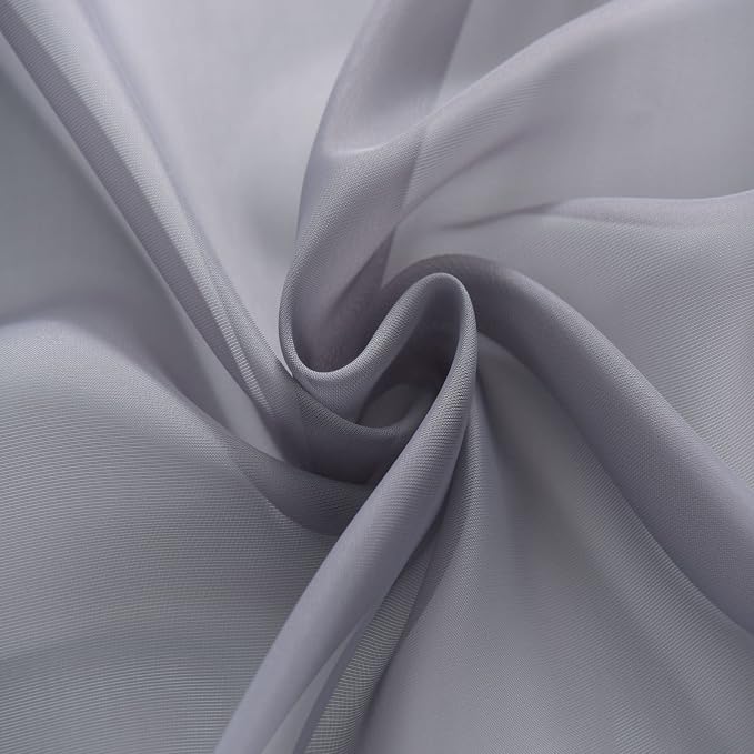 SpaceDresser Sheer Voile Window Treatment Rod Pocket Curtain Panels - Image 8