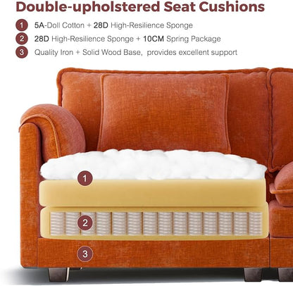 ELUCHANG Oversized 153" Modular Sectional Sofa, Comfy Cloud Couch, L Shaped - Image 8
