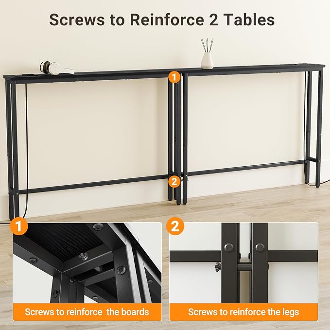 ELYKEN 94.5" Narrow Console Sofa Table - Image 7