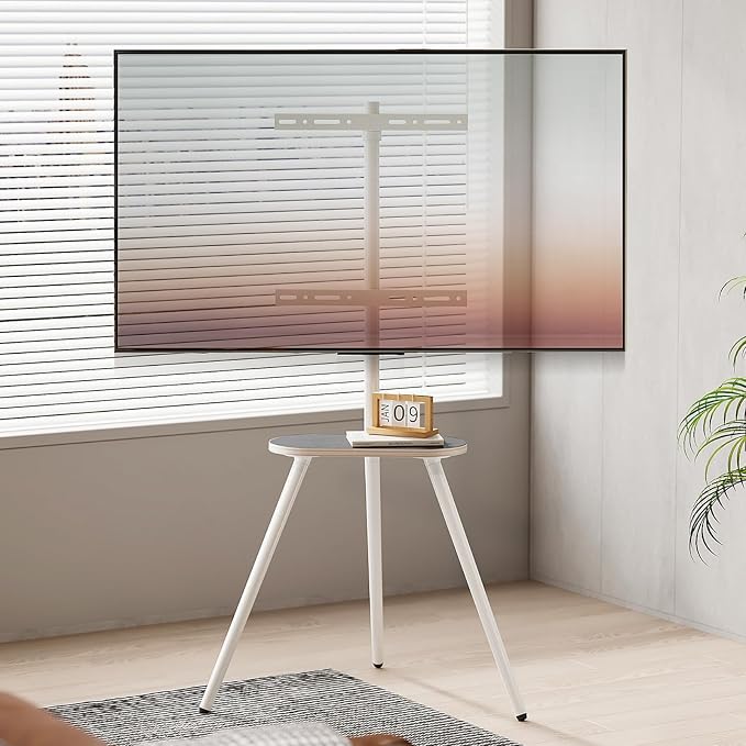 White Metal Tripod Easel TV Stand by ECOTINY