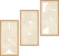 IARTTOP Boho Wooden Framed Wall Art Set of 3 Mid-century Modern Wood Wall Decor by IARTTOP