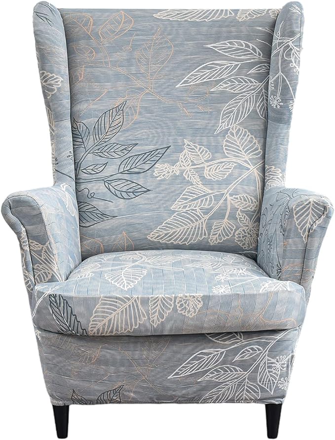 KRFOONN Wingback Chair Cover 2 Piece Stretch Wing Chair Covers Spandex by KRFOONN