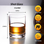 KAMMAK Shot Glasses Set of 2, 60ml/2oz Clear Espresso Shot Glass with Heavy Base for Bar Restaurants Home, Small Whiskey Shot Glass for Vodka, Whiskey, Tequila, Spirits & Liquors