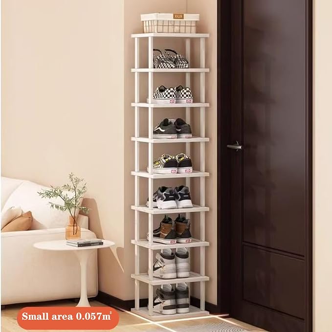 Bamboo Shoe Rack 12 Tier- Vertical Shoe Rack - Image 7