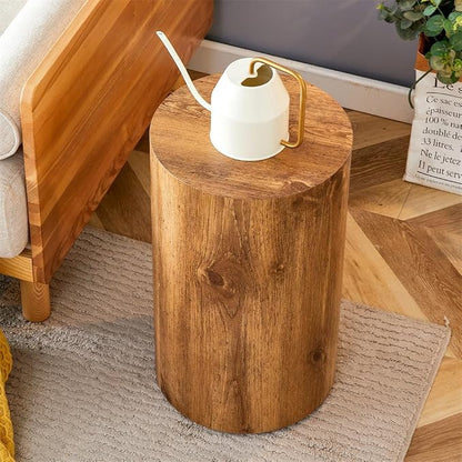 Round Side Table, End Table Living Room Table, Sofa Couch Bedside Table by BAOPIN