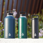 BJPKPK Insulated Water Bottles, Dishwasher Safe 36 oz Water Bottle with Handle, Leakproof BPA Free Water Jug, Stainless Steel Thermos for Sports, Navy Blue