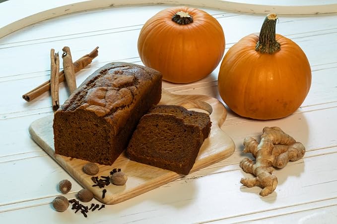 Nadel - NATURALLY DELICIOUS Pumpkin Spice Bread Slices, 4 Pack, Sweet Breads & Cakes Back to School lunch snack, breakfast bar.