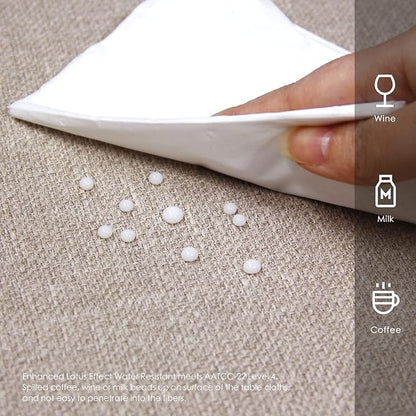 BALCONY & FALCON Small Square Tablecloth Washable Wrinkle Resistant and Water - Image 3