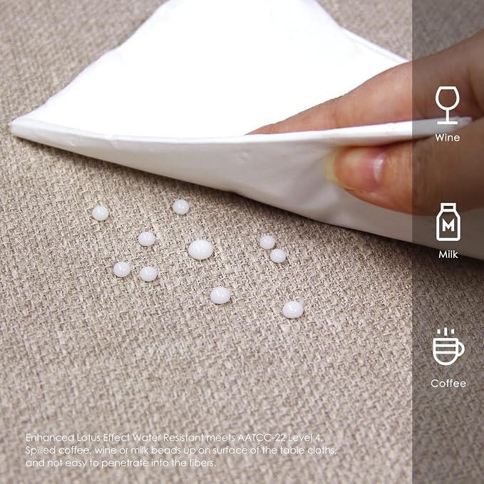 BALCONY & FALCON Rectangle Tablecloth Washable Wrinkle Resistant and Water - Image 3