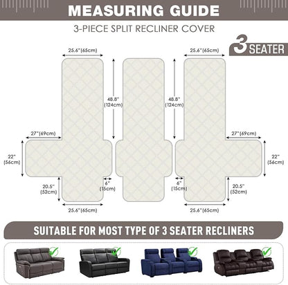 TAOCOCO Waterproof Recliner Sofa Cover, Non Slip Split Recliner Couch Covers - Image 5
