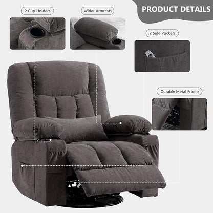 Swivel Rocker Recliner Chair - Image 9