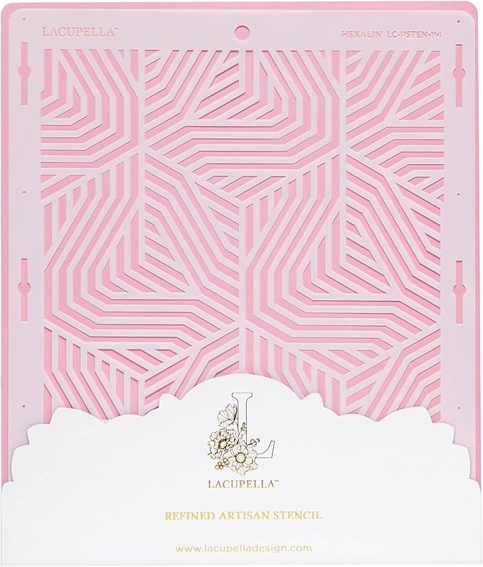 Cake Stencil for Buttercream Cake, Royal Icing, Ganache, Painting, Art and Crafts (HEXALIN)