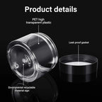 Patelai 4 Pieces Round Wide-mouth Leak Proof Plastic Container Jars with Lids for Travel Storage Makeup Beauty Products Face Creams Oils Salves Ointments DIY Making(6 Ounce,Black)