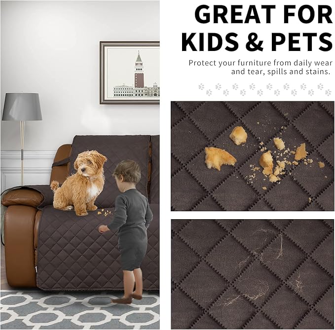 Easy-Going Oversized Loveseat Recliner Cover, Reversible Couch Cover - Image 8