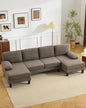 Karl home 110" U-Shape Sectional Couches by Karlhome